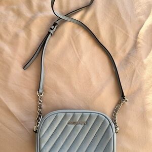 Michael Kors Light Blue Quilted Crossbody Bag